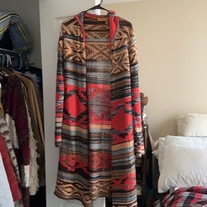 Long wrangler Aztec sweater